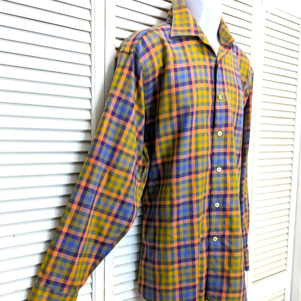 Robert Talbott Button Down Long Sleeve Shirt Larg… - image 3